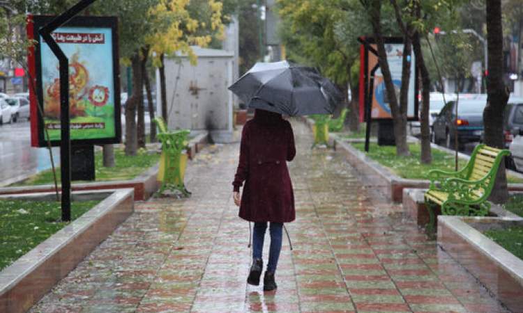 رگبار باران در برخی نقاط تهران